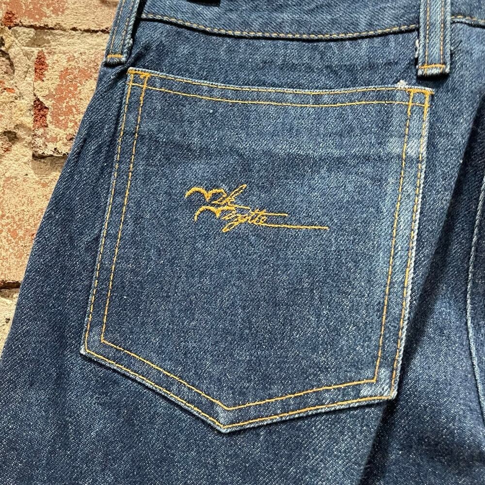 Vik Vizette Vintage Embroidered Butterfly Jeans Blue 27 - Picture 7 of 9